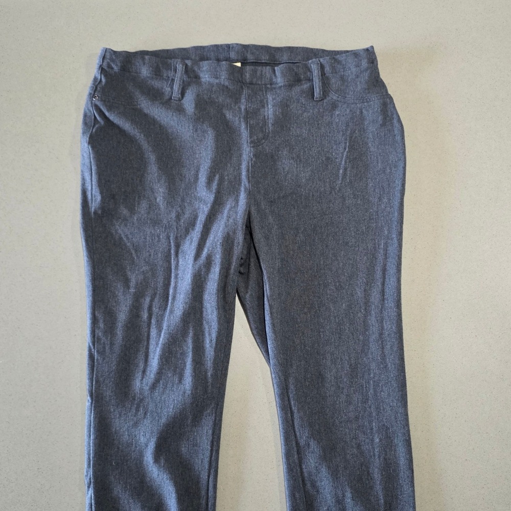Faded Glory Charcoal Gray Stretch Pull On Pants Womens 2X 18W-20W Straight Leg
